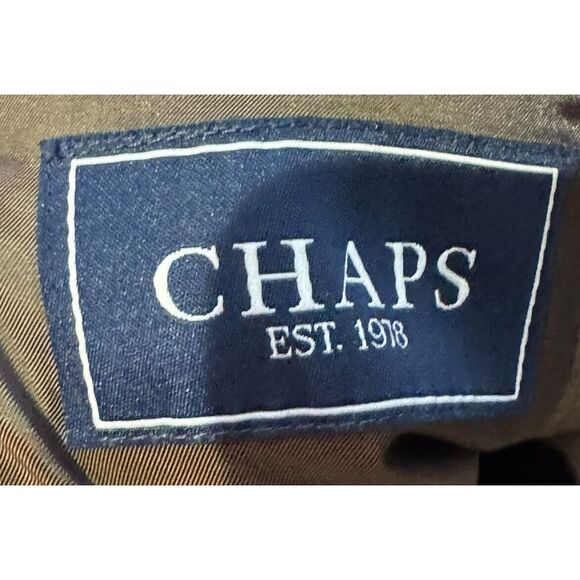 Chaps Men's Blazer Suit Wool Single Vent 2-Button Lined Jacket Grey Size 44R - Picture 7 of 10